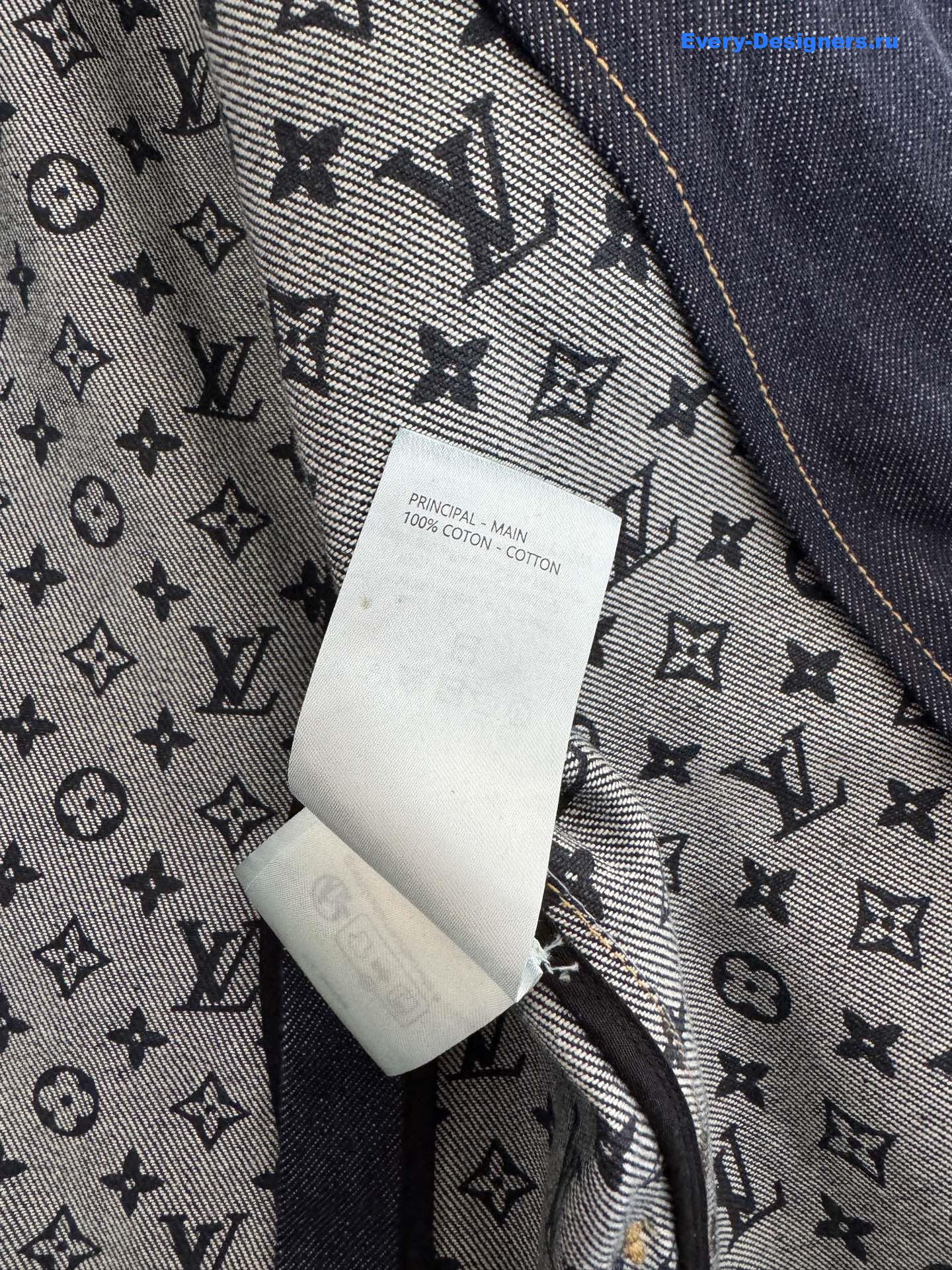 l0vis Vvtt0n denim preppy blazer jacket