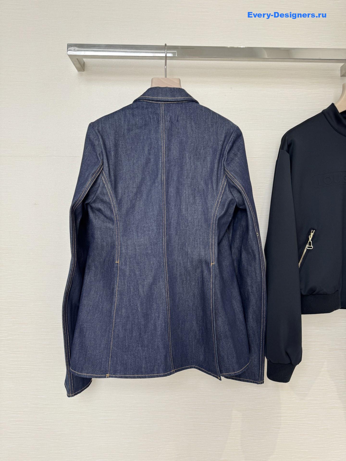 l0vis Vvtt0n denim preppy blazer jacket