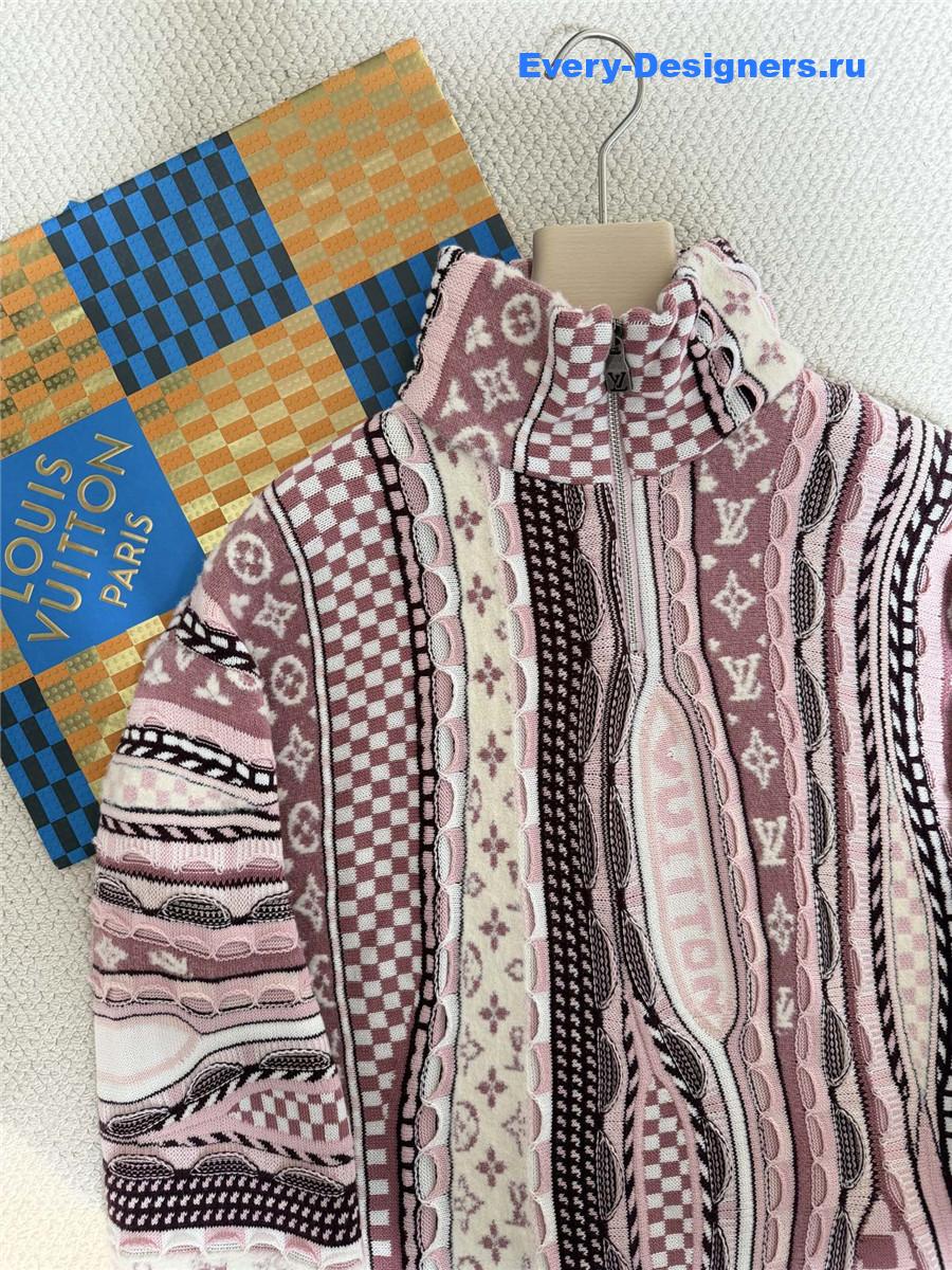 l0vis Vvtt0n pink turtleneck half-zip pullover