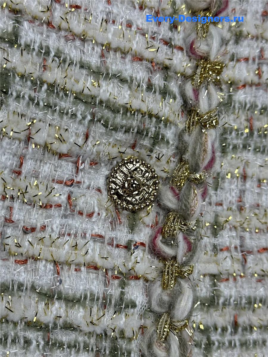 Ch**el tweed sleeveless long dress