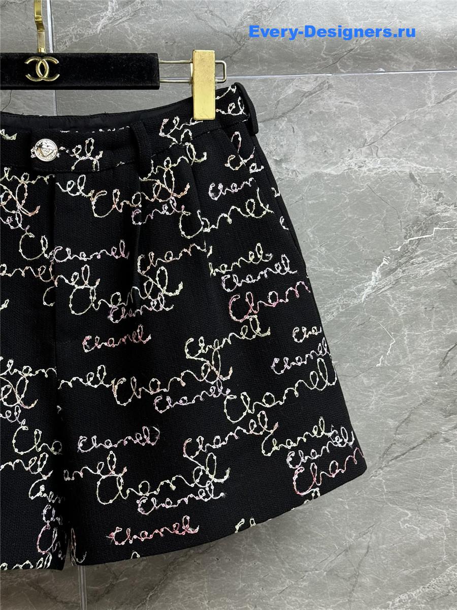 Ch**el sequined embroidered shorts