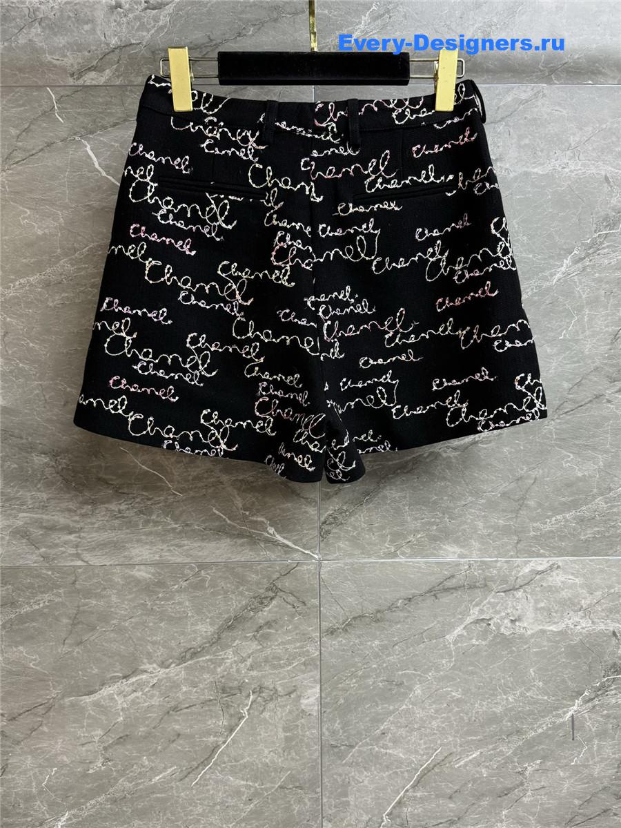 Ch**el sequined embroidered shorts