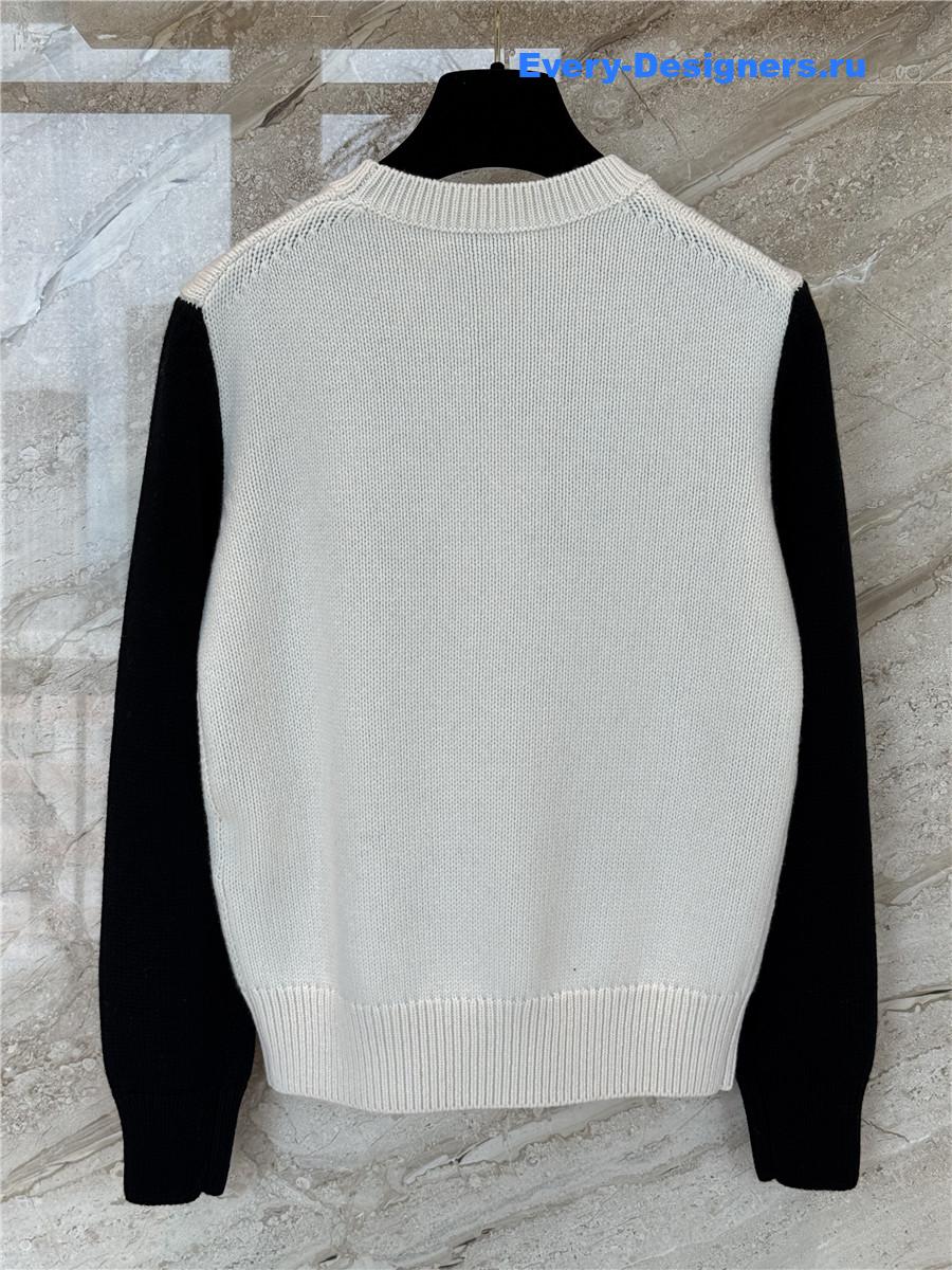 Ch**el coco neige bow knit sweater