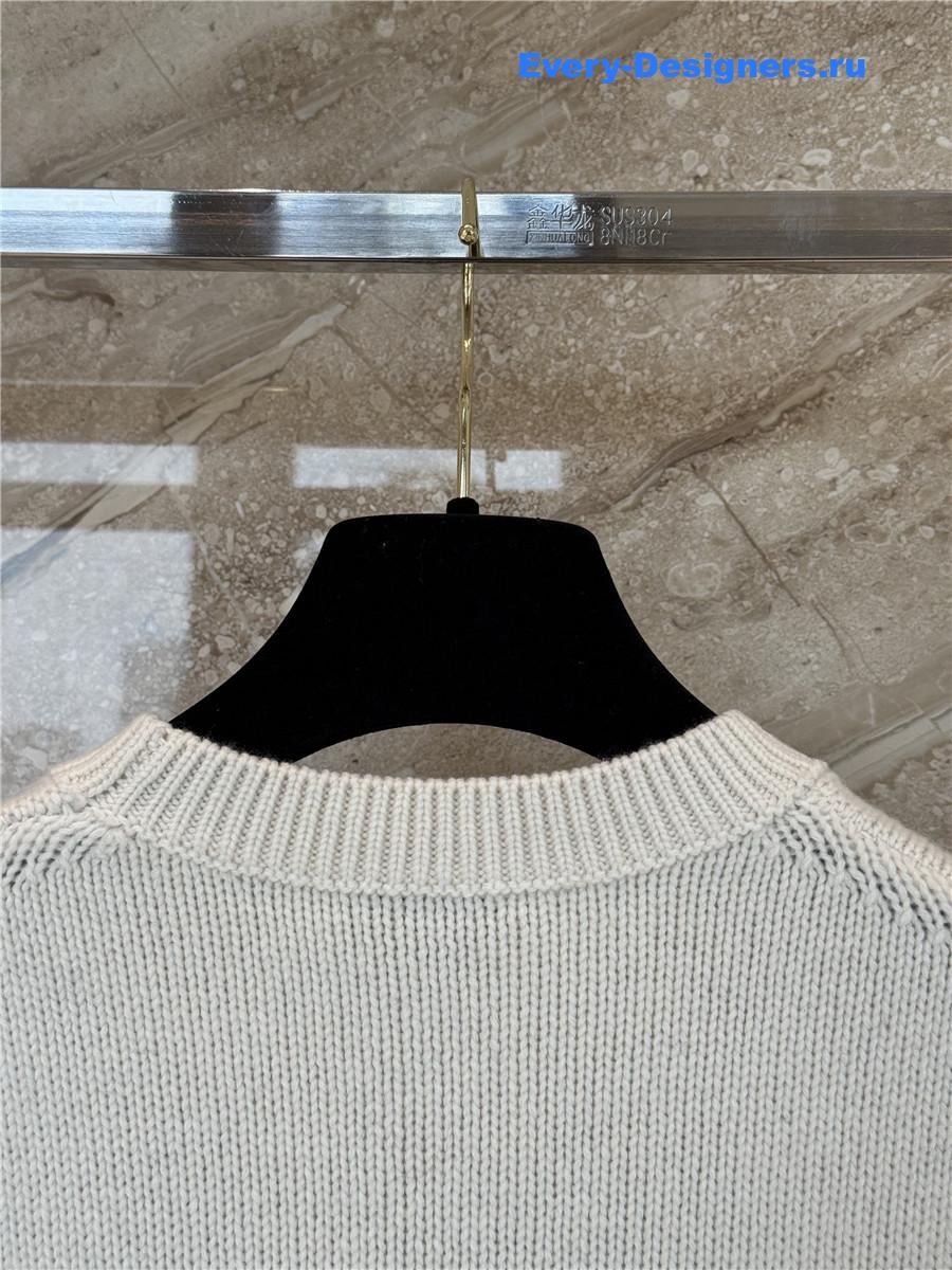 Ch**el coco neige bow knit sweater