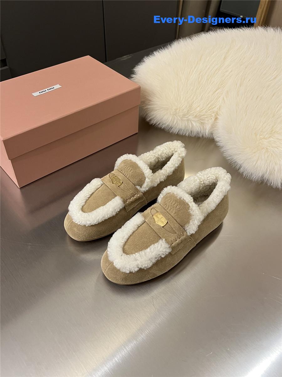 Miu Miu Women Wool Loafers