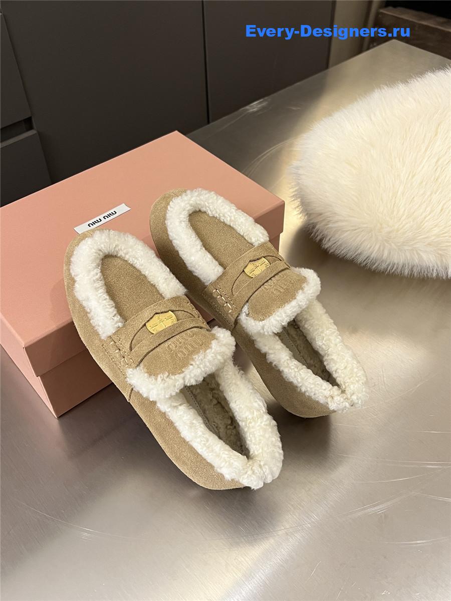 Miu Miu Women Wool Loafers