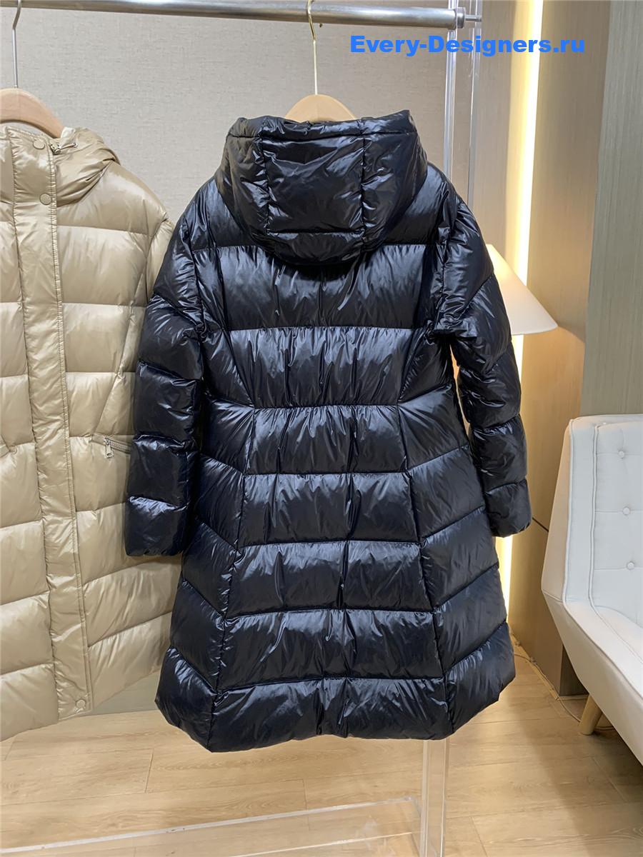 Moncler Black Bellevue Hooded Long Down Jacket