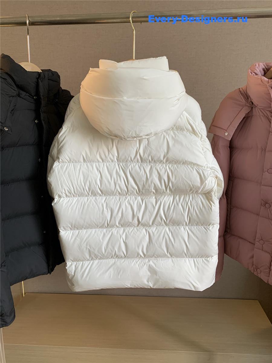 Moncler White Maya 70 Hooded Down Jacket