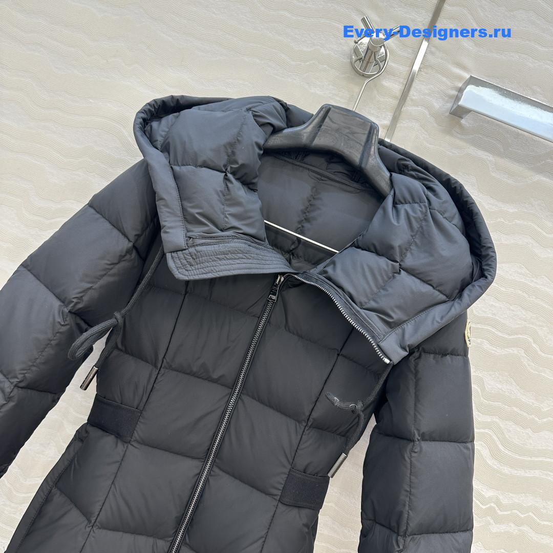 Moncler Black Faucon Quilted Long Puffer Coat