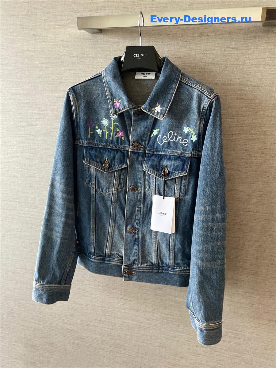 Ce1i*e embroidered trucker jacket