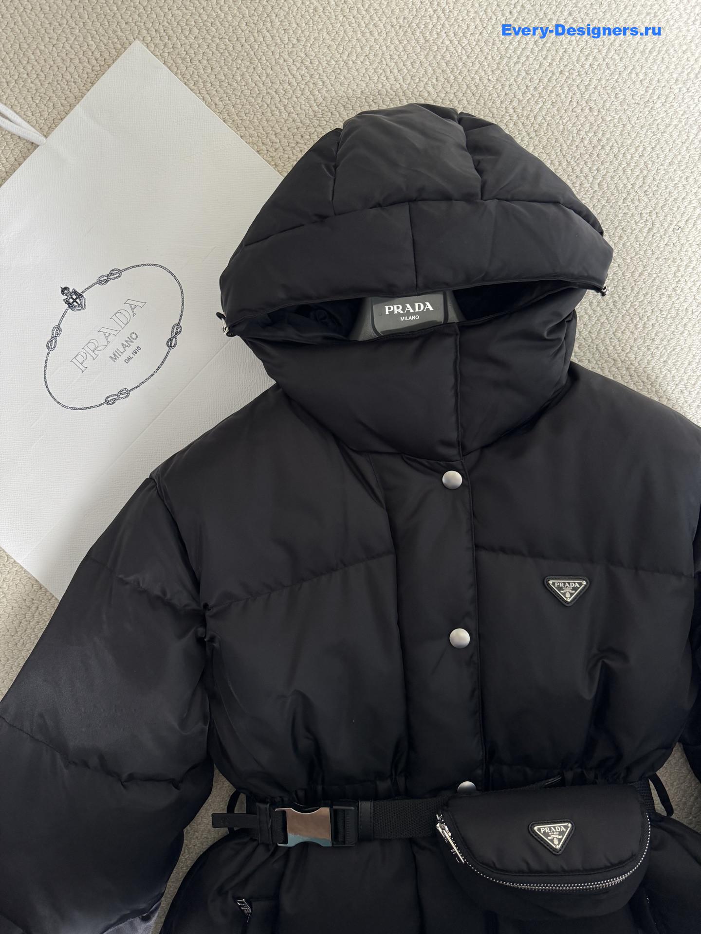 Pra*a black re-nylon down jacket