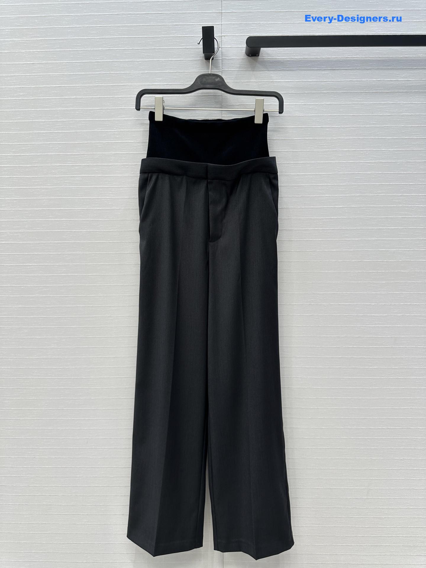 Alaia Black Wide-Leg Trousers