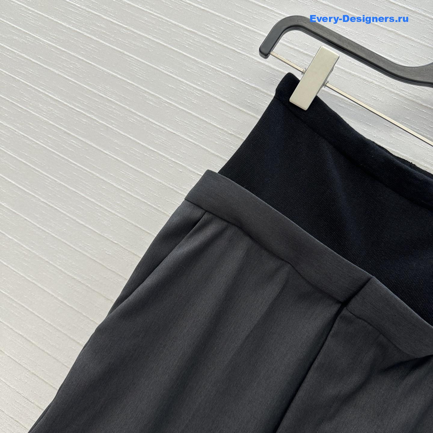 Alaia Black Wide-Leg Trousers