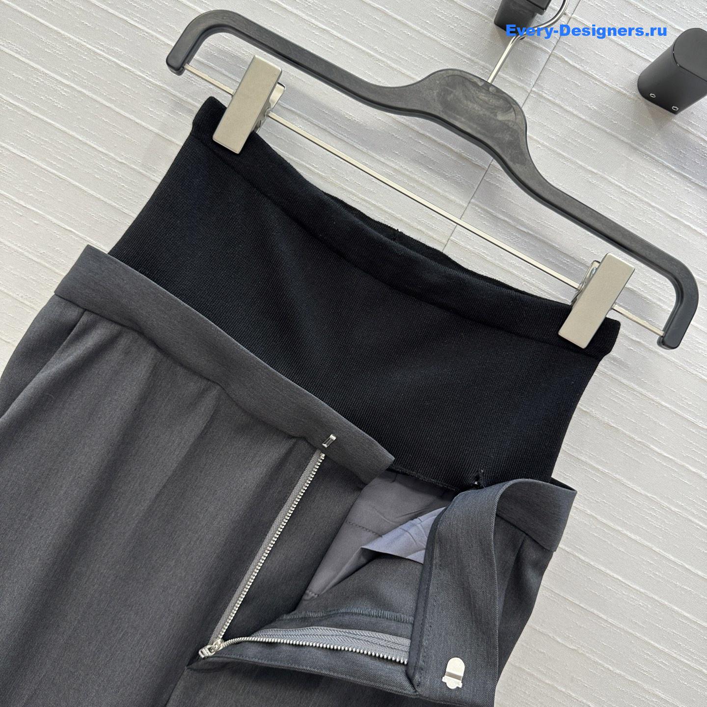 Alaia Black Wide-Leg Trousers