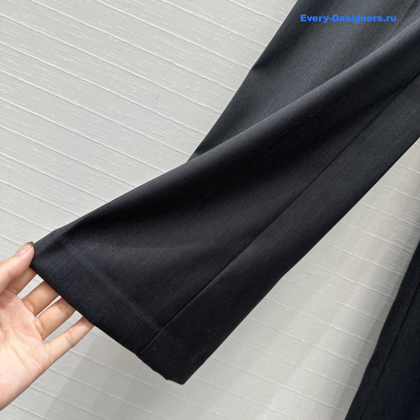 Alaia Black Wide-Leg Trousers