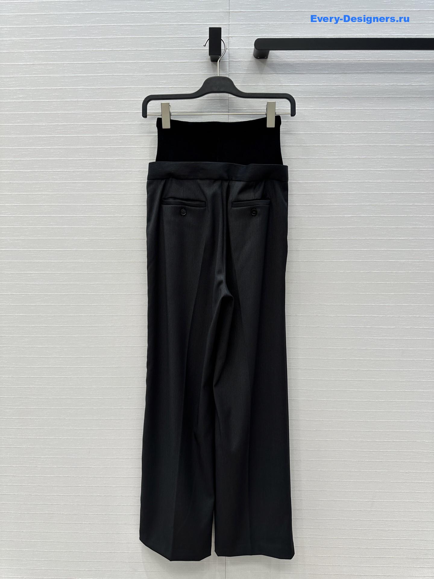 Alaia Black Wide-Leg Trousers
