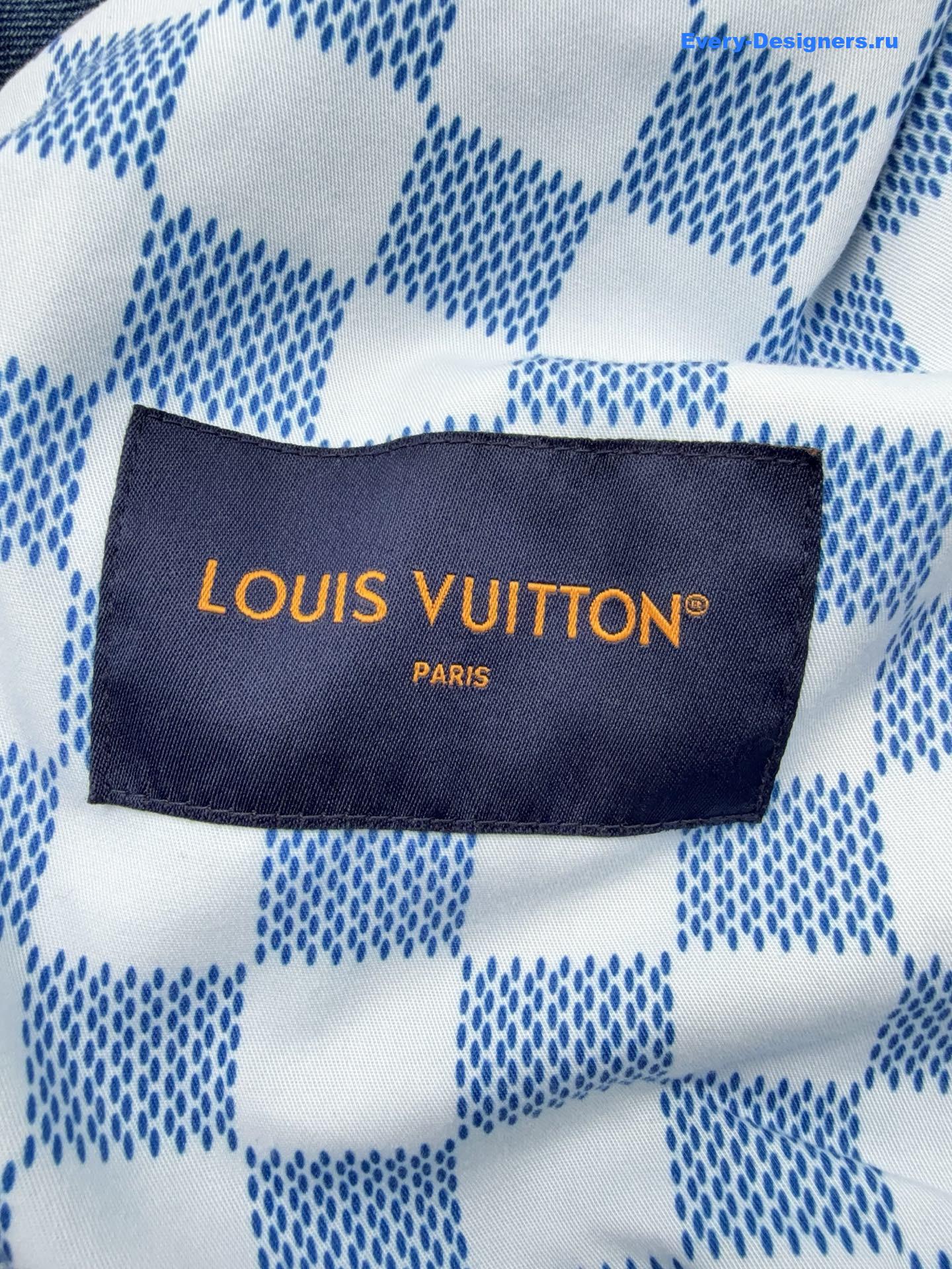 l0vis Vvtt0n flocked monogram denim hoodie