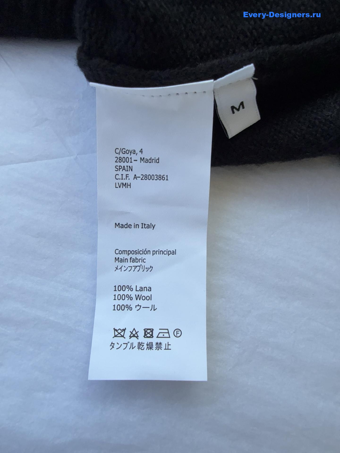 L0ew* anagram logo-embroidered black sweater