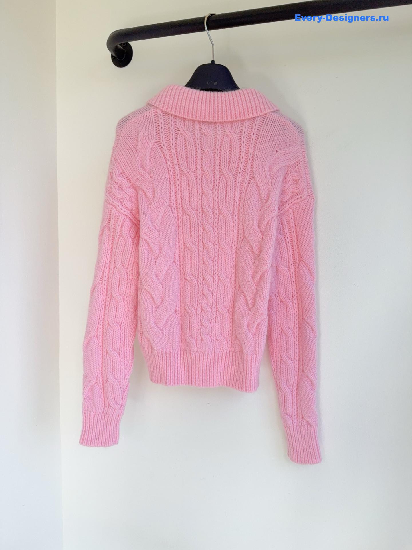 Ce1i*e pink mohair and wool blend sweater