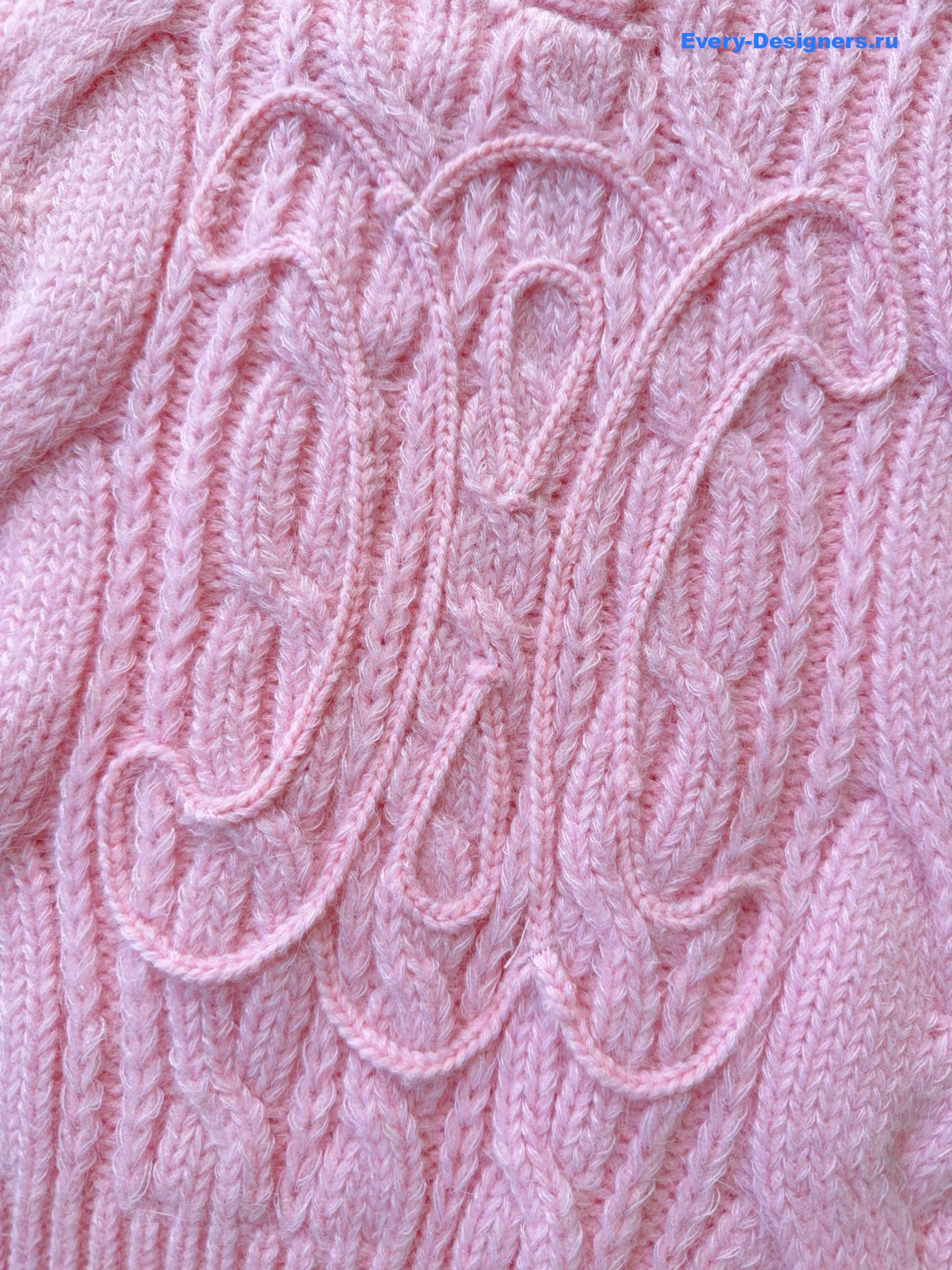 Ce1i*e pink mohair and wool blend sweater