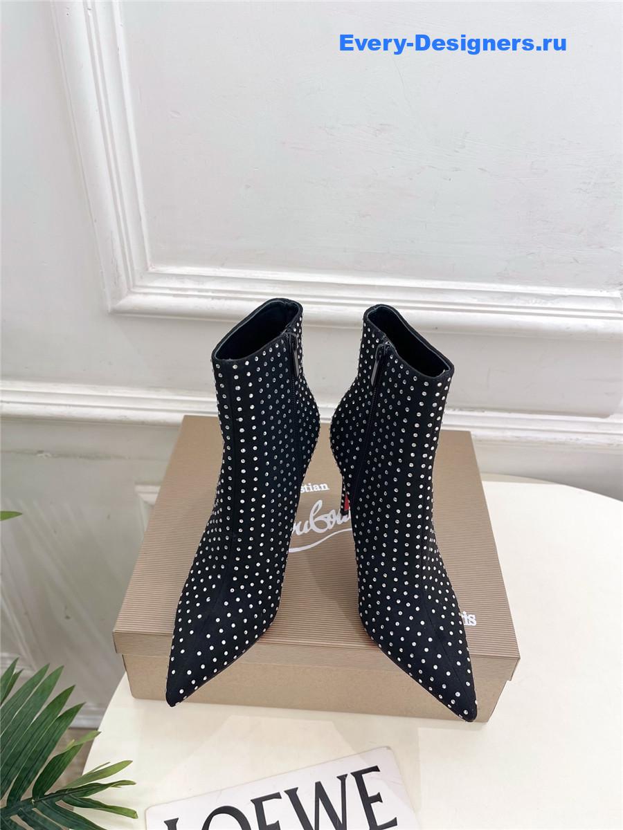Chr1st1an louboutin so kate booty black suede ankle boots