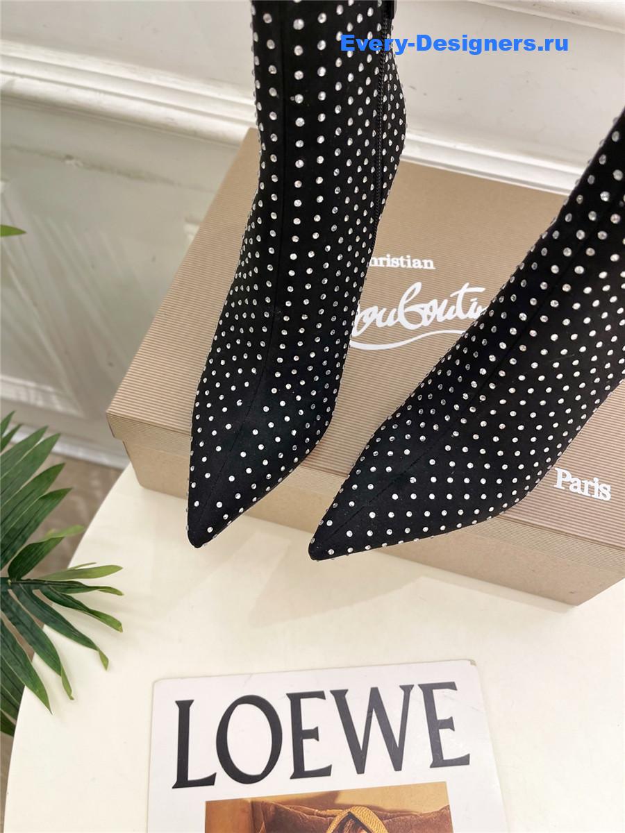 Chr1st1an louboutin so kate booty black suede ankle boots