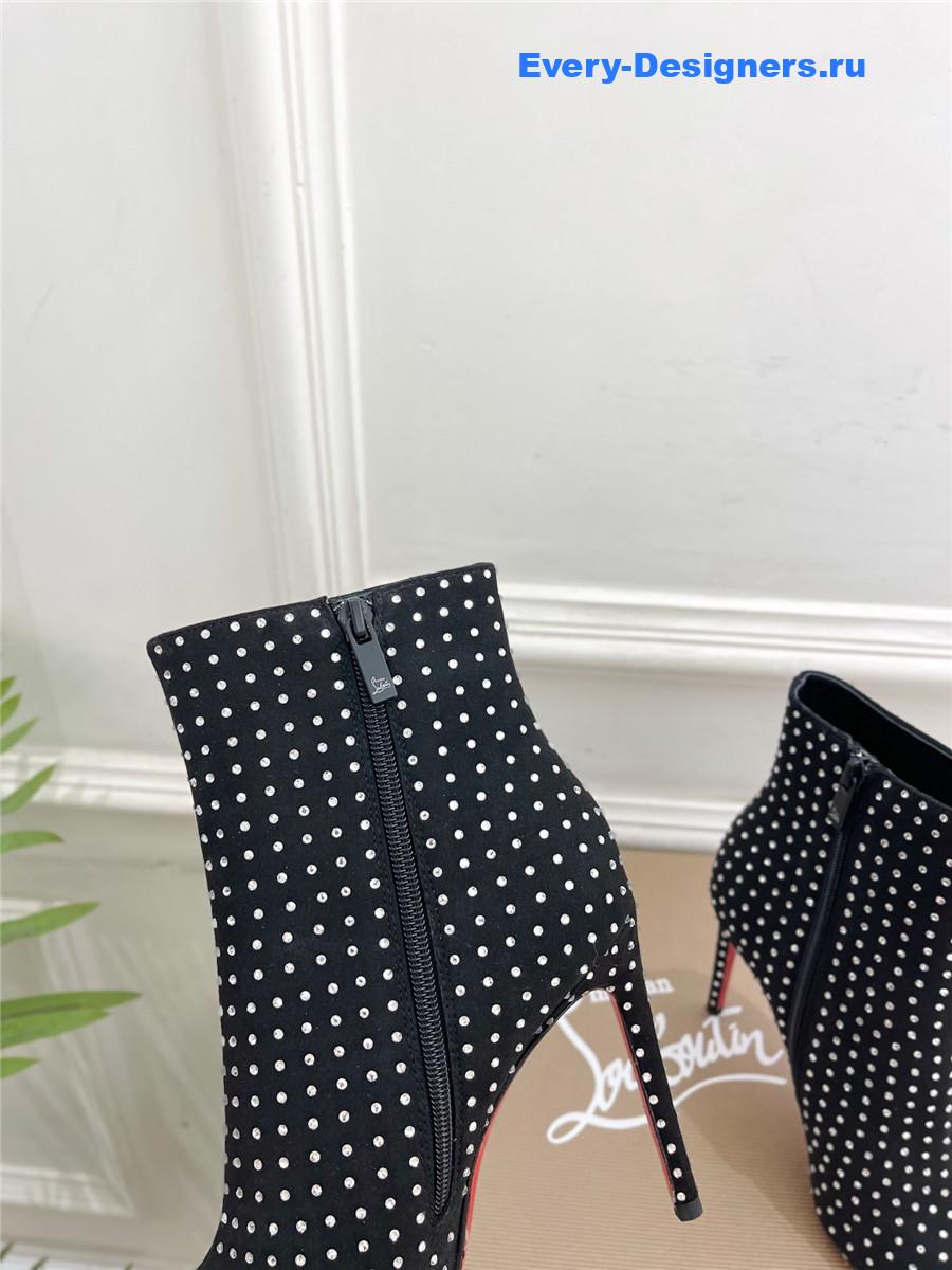 Chr1st1an louboutin so kate booty black suede ankle boots