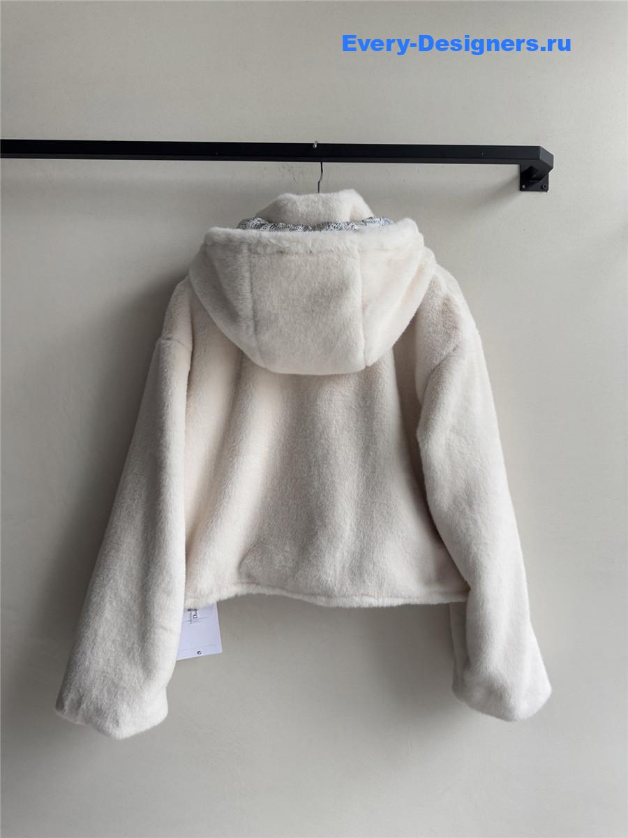 D10r white mink fur jacket