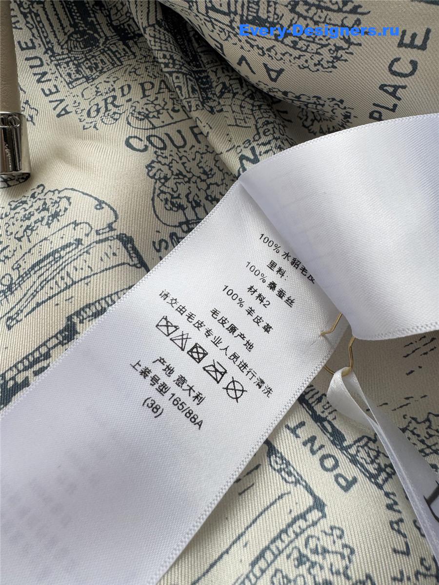 D10r white mink fur jacket