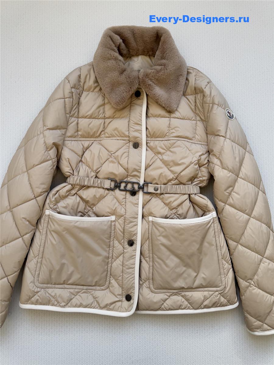 Moncler Cygne Faux Shearling-trimmed Down Jacket