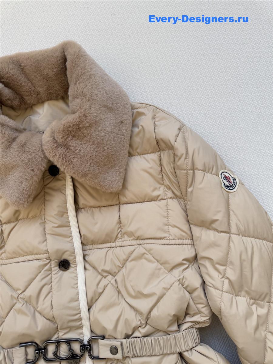Moncler Cygne Faux Shearling-trimmed Down Jacket