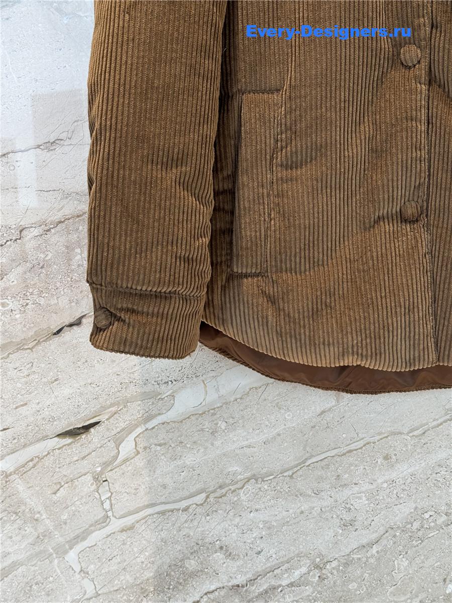 Miu Miu Camel Corduroy Down Jacket