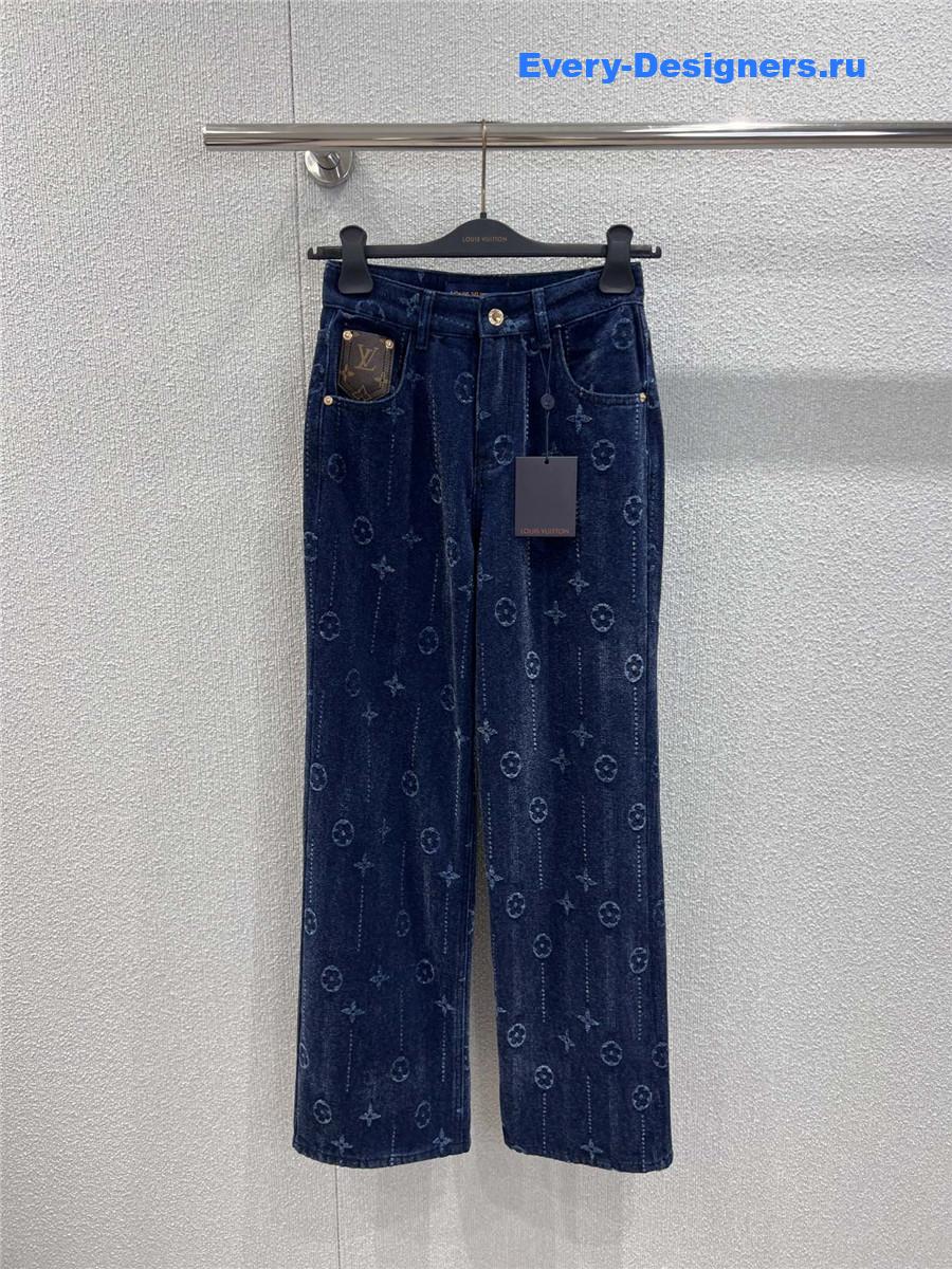 l0vis Vvtt0n monogram straight leg jeans