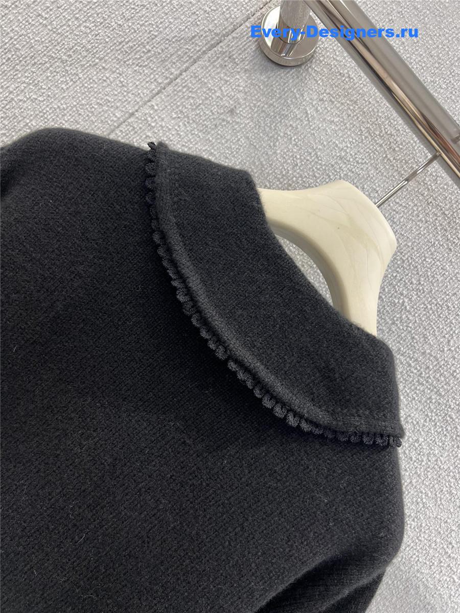 Ch**el black bow knit cardigan