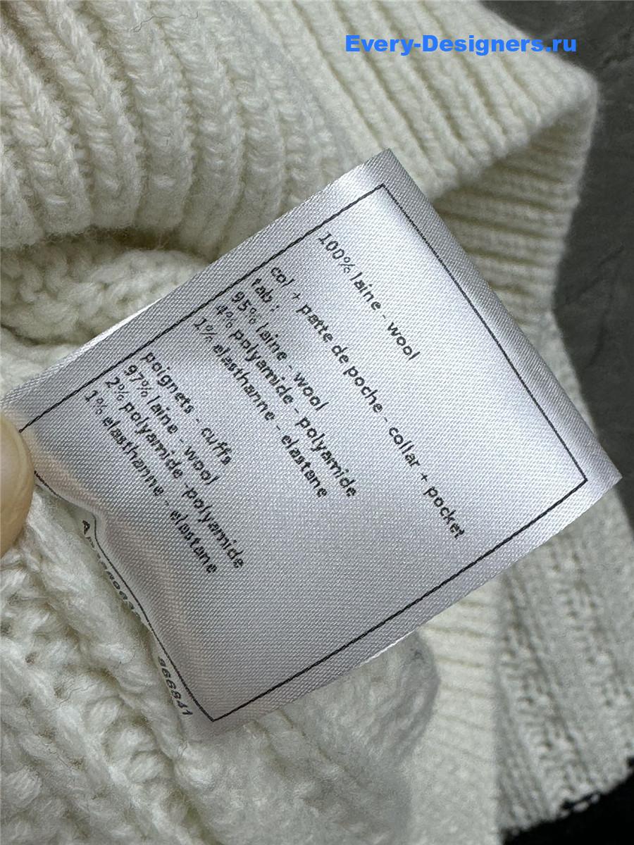 Ch**el white v-neck sweater