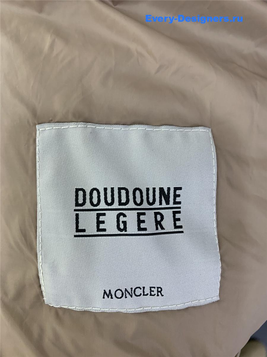 Moncler Beige Boedic Shearling-Trimmed Down Jacket