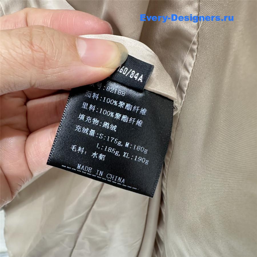 L0r0 P1ana mink fur hooded white goose down jacket