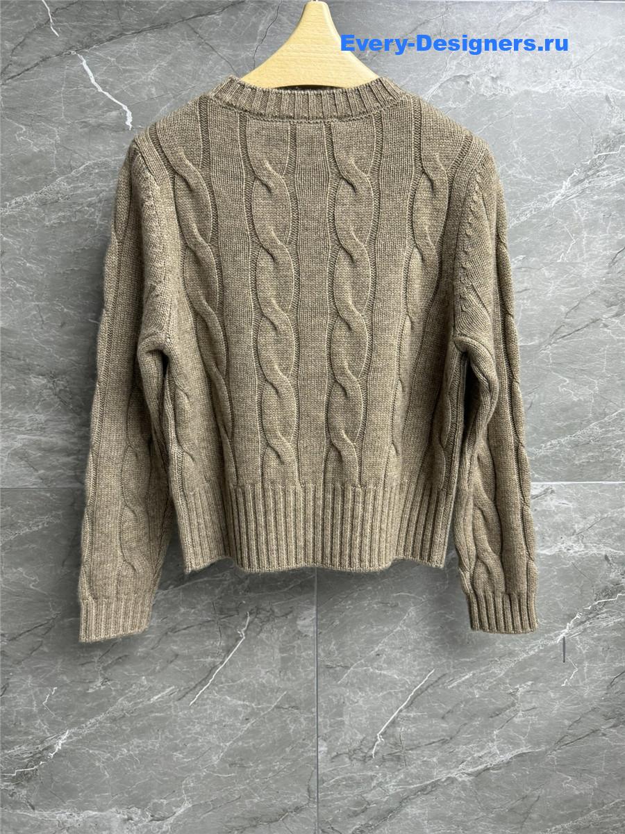 L0r0 P1ana round neck cashmere pullover sweater