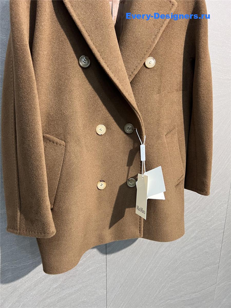 Max Mara Camel Rebus Double-Breasted Coat