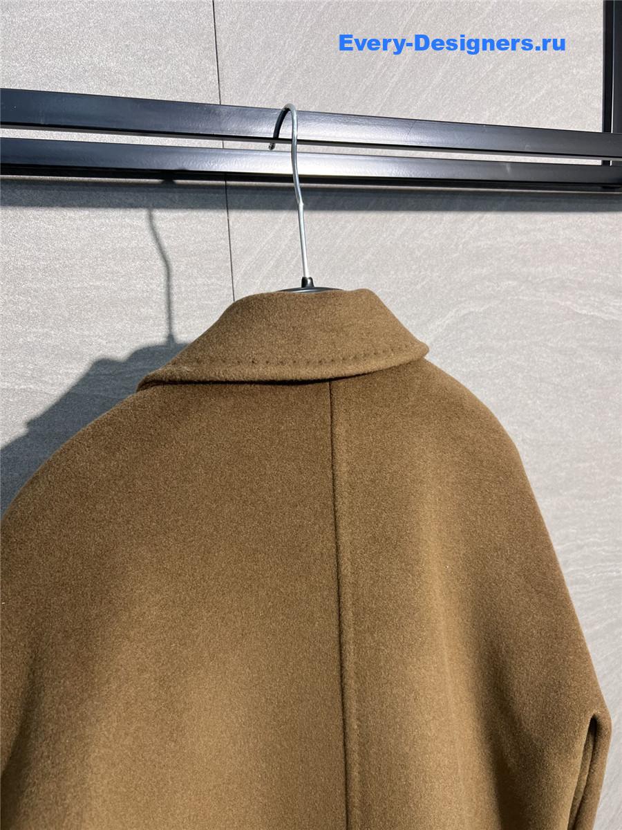 Max Mara Camel Rebus Double-Breasted Coat