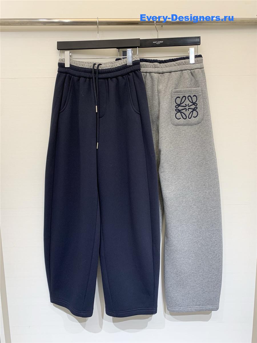 L0ew* anagram navy cotton jogging pants
