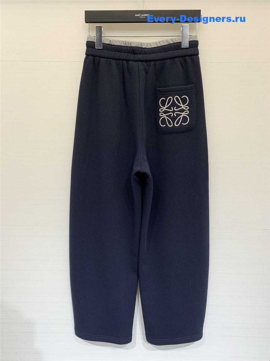 L0ew* anagram navy cotton jogging pants