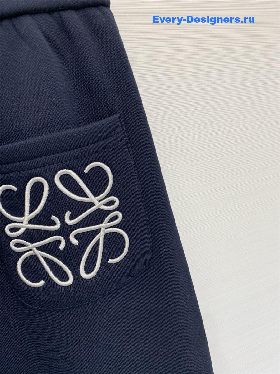 L0ew* anagram navy cotton jogging pants