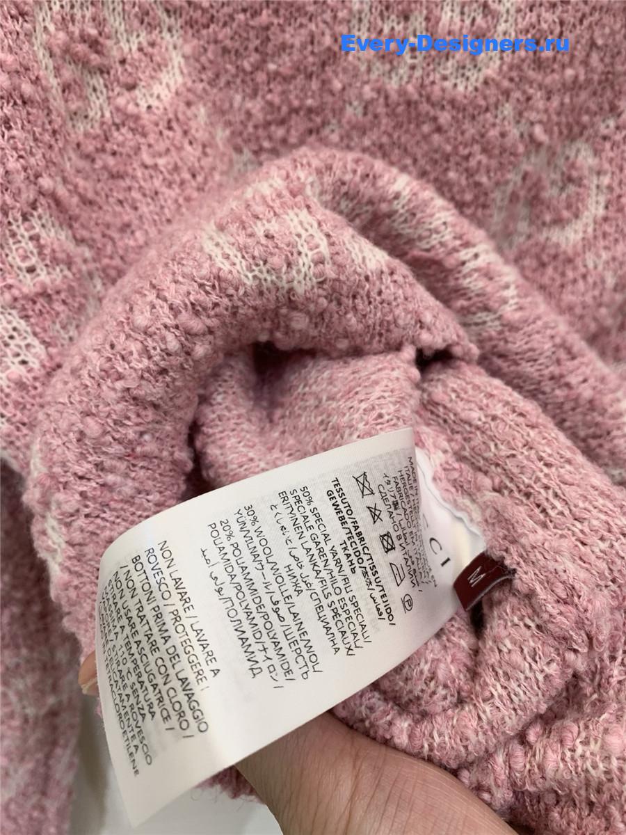 Gvc*1 gg pink knit short polo shirt