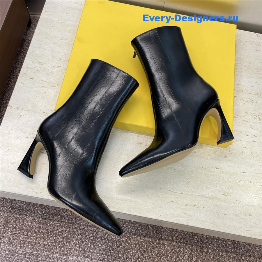 F**di black pointed-toe ankle boots