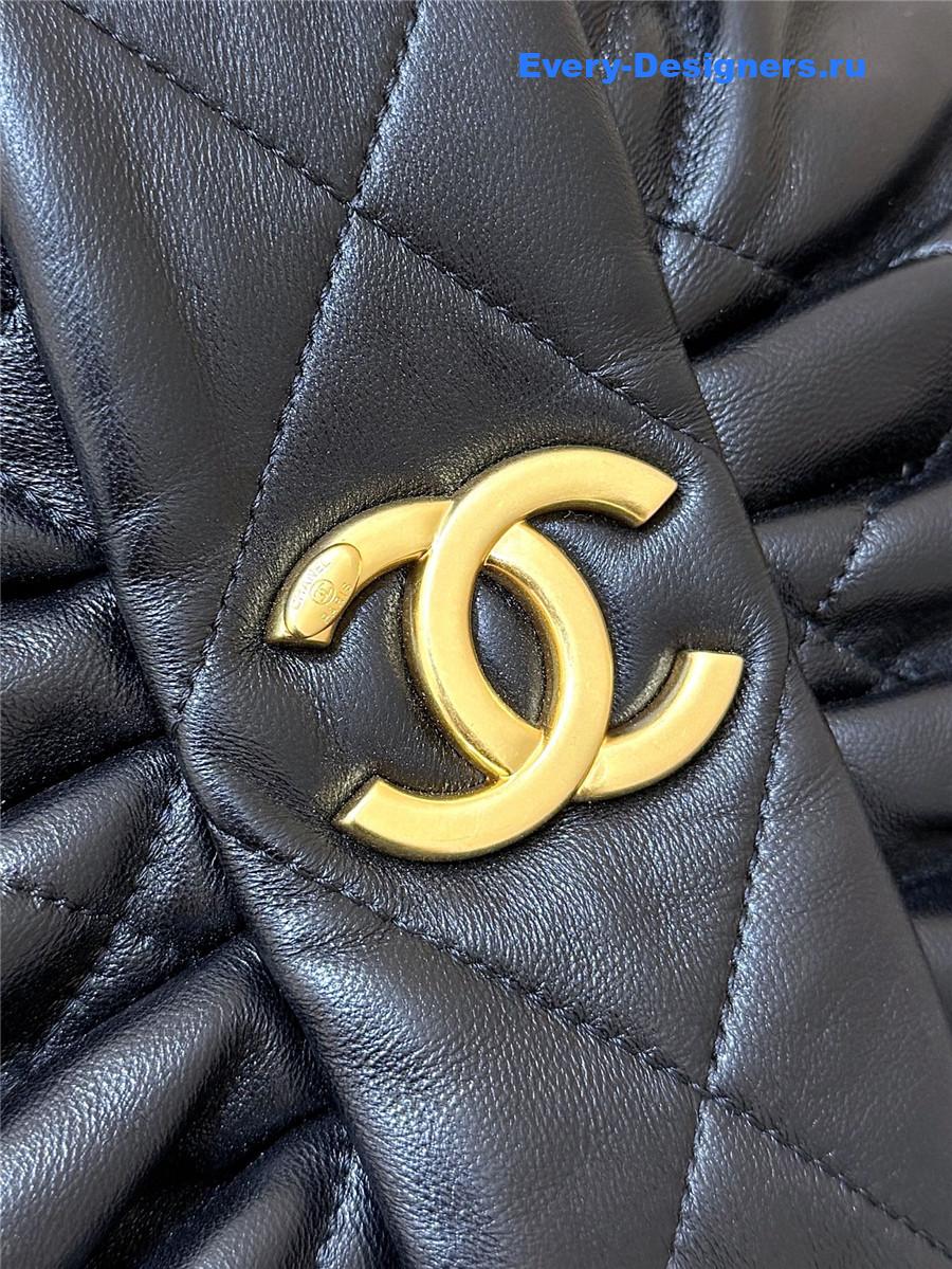 Ch**el 25k black lambskin bow handbag