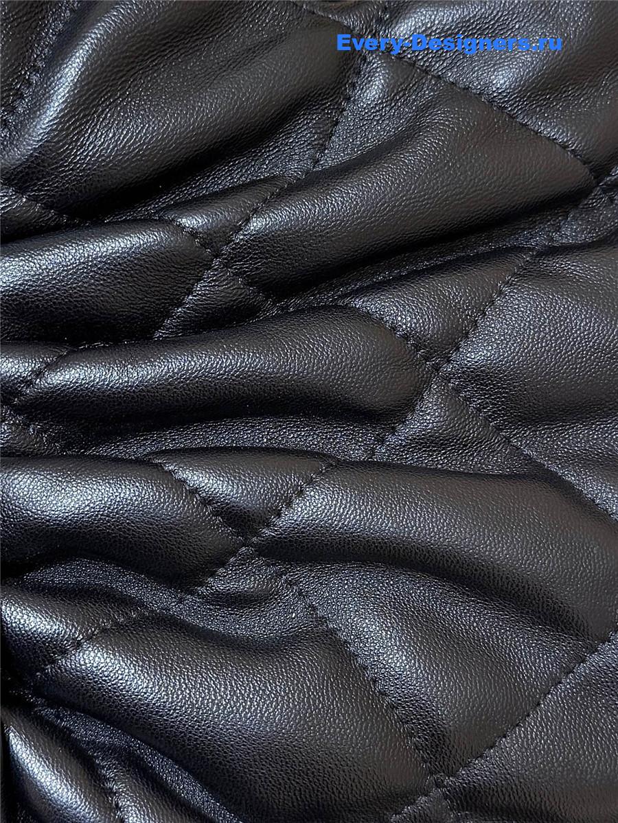 Ch**el 25k black lambskin bow handbag