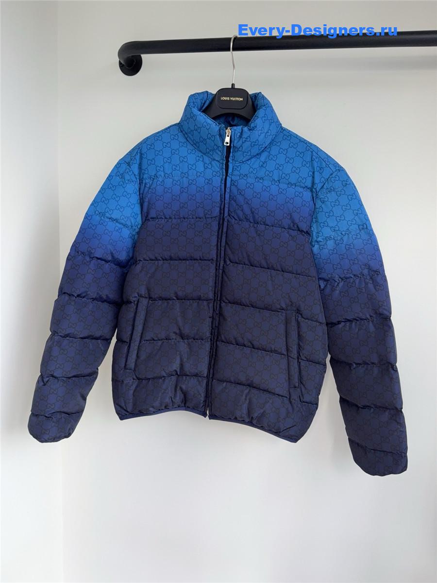 Gvc*1 printed technical poplin zip jacket