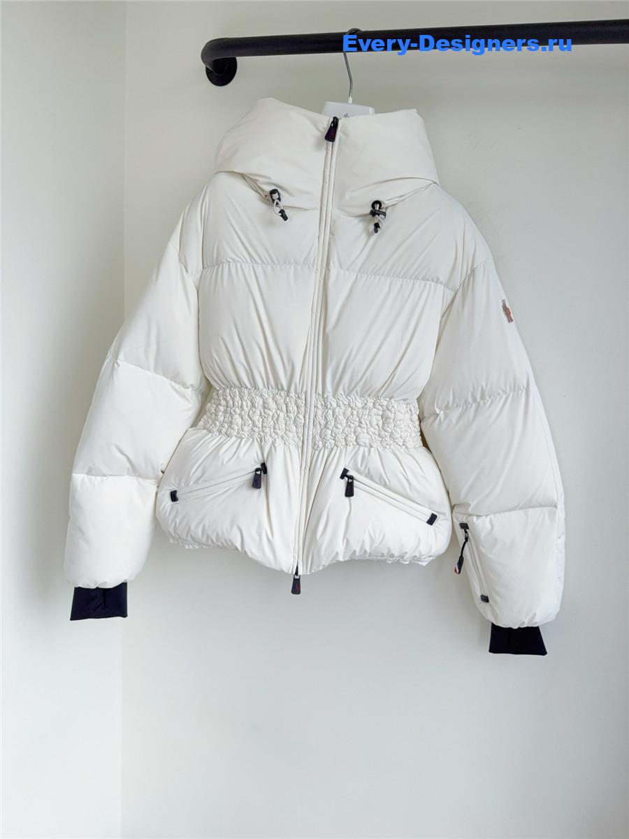 Moncler White Ivory Wollemi Hooded Down Ski Jacket