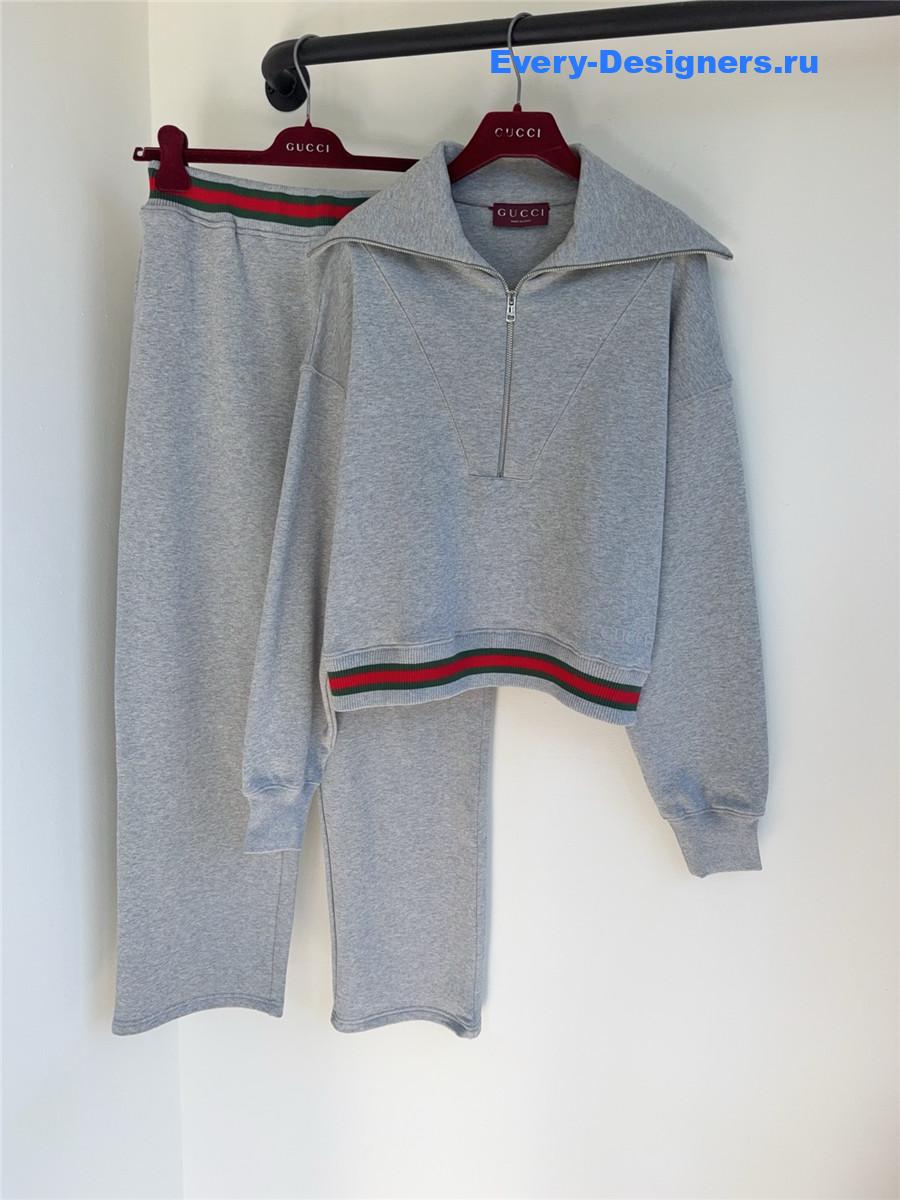 Gvc*1 appliquéd striped cotton-jersey track pants set